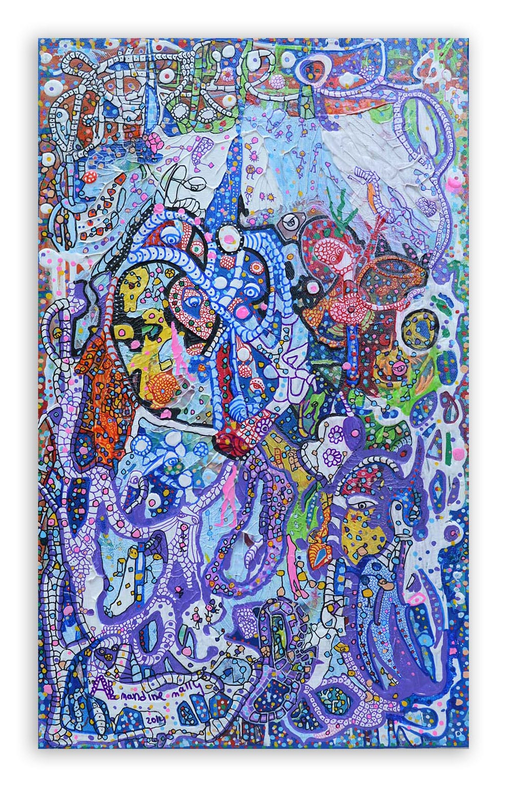 Untitled  by Mally-Elbaz-Almandine-Original painting
