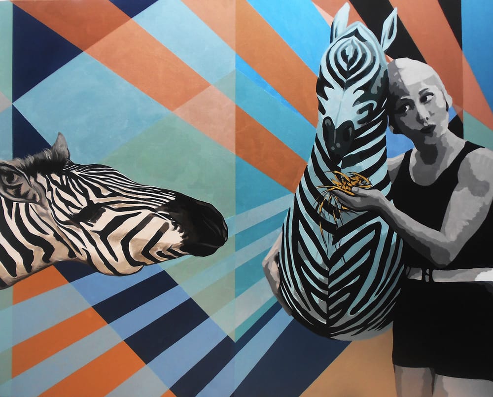 Bathers XXX – Little Distraction by Magaly Sanchez, acrylic painting