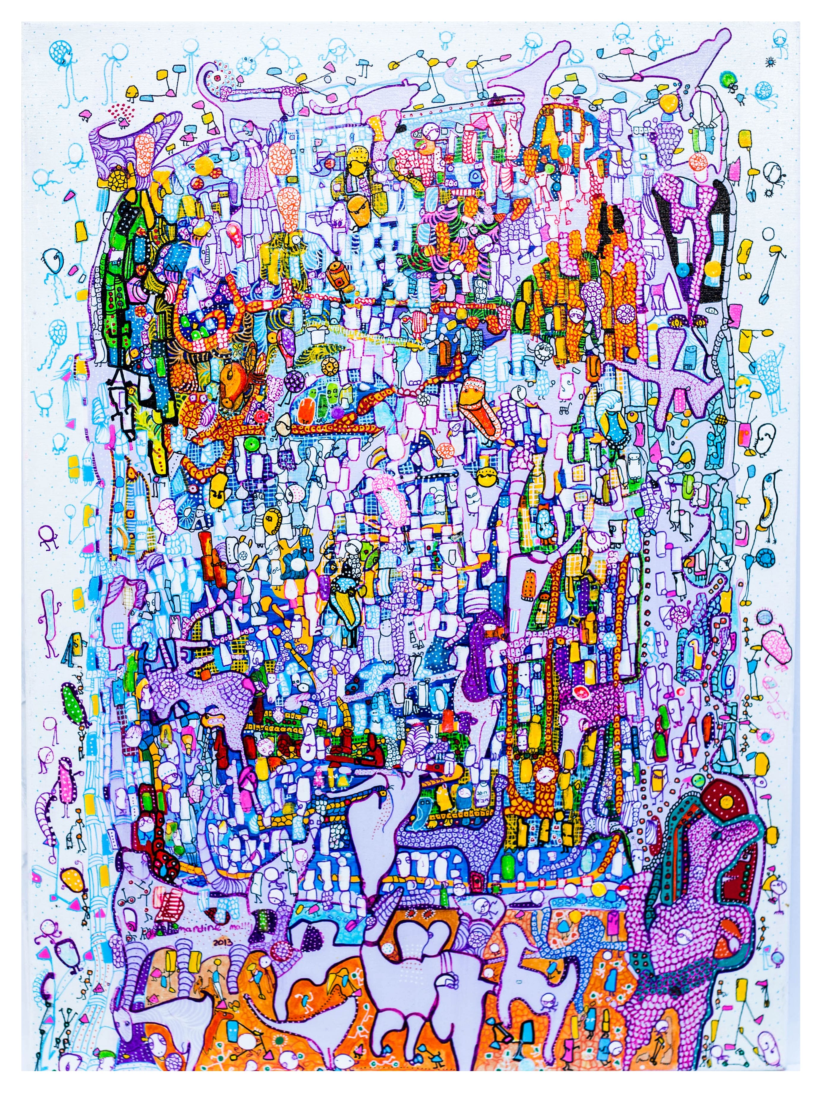 Dancing by Mally Elbaz-Almandine-Original painting