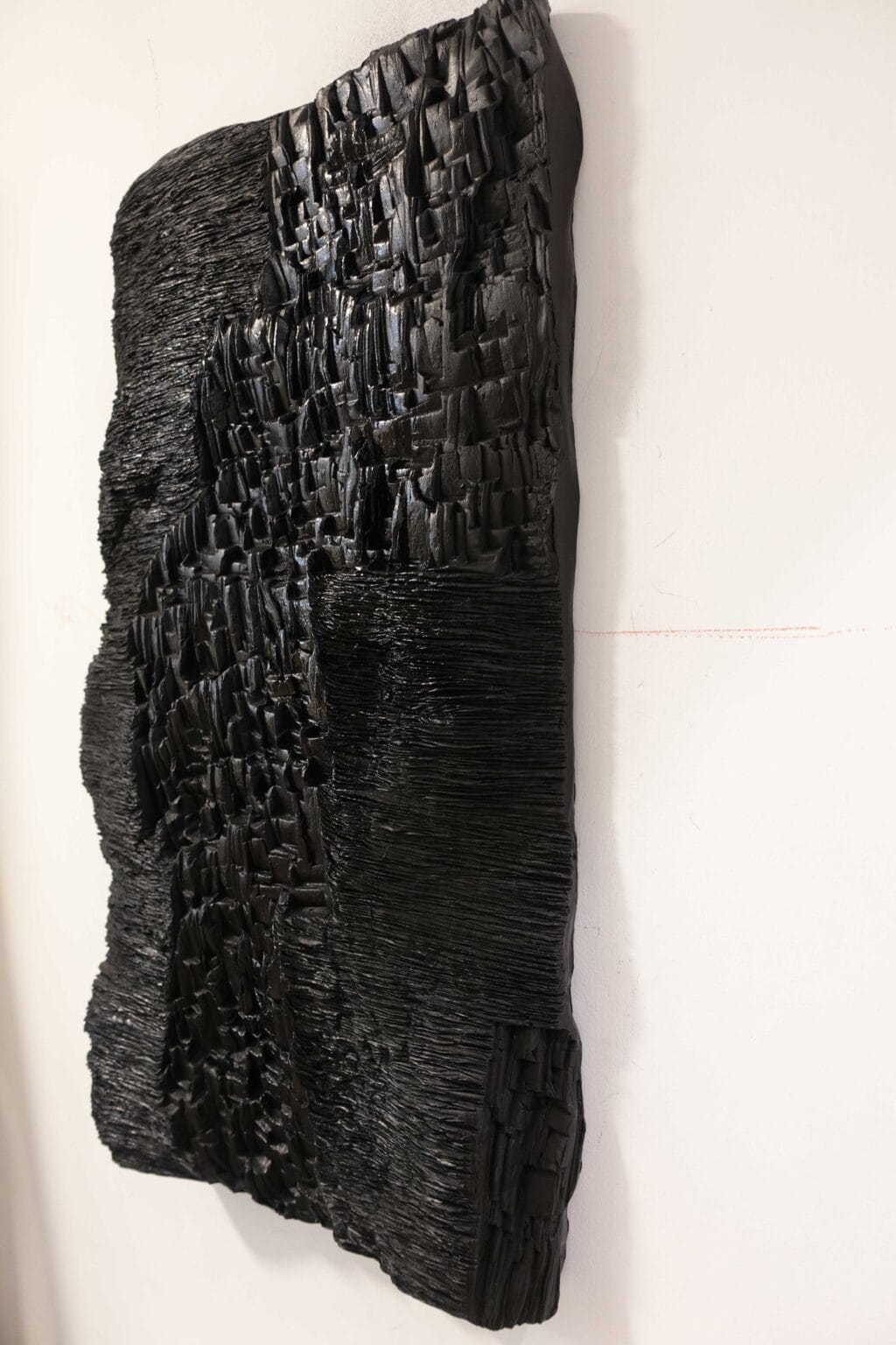 Strata-in-black-by-yael-salomon-mixed-media-wall-sculpture