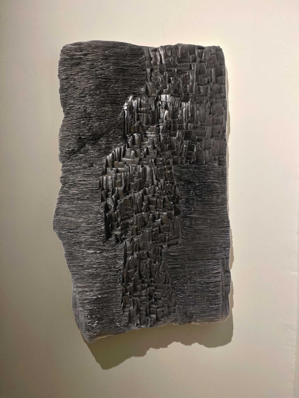 Strata-in-black-by-yael-salomon-mixed-media-wall-sculpture