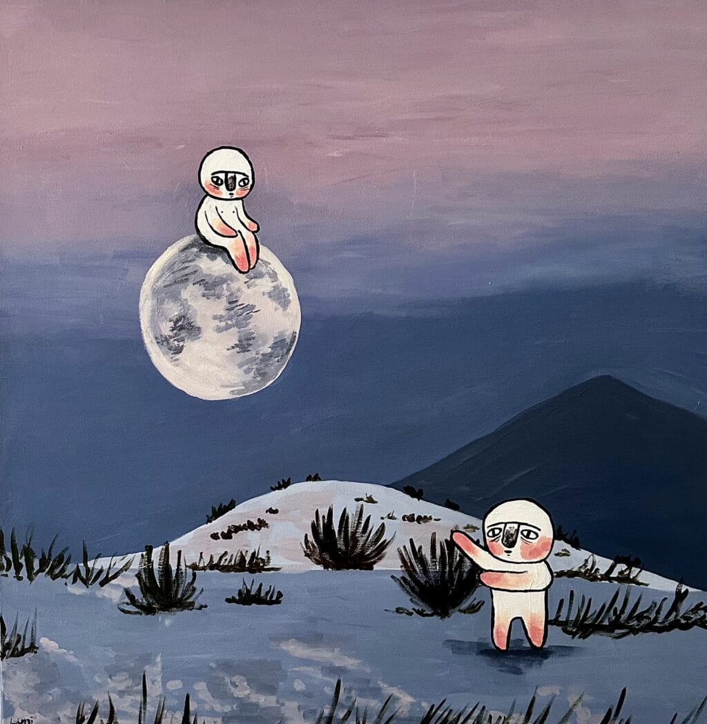Out of reach by ilana portnoy acrylic paint on canvas