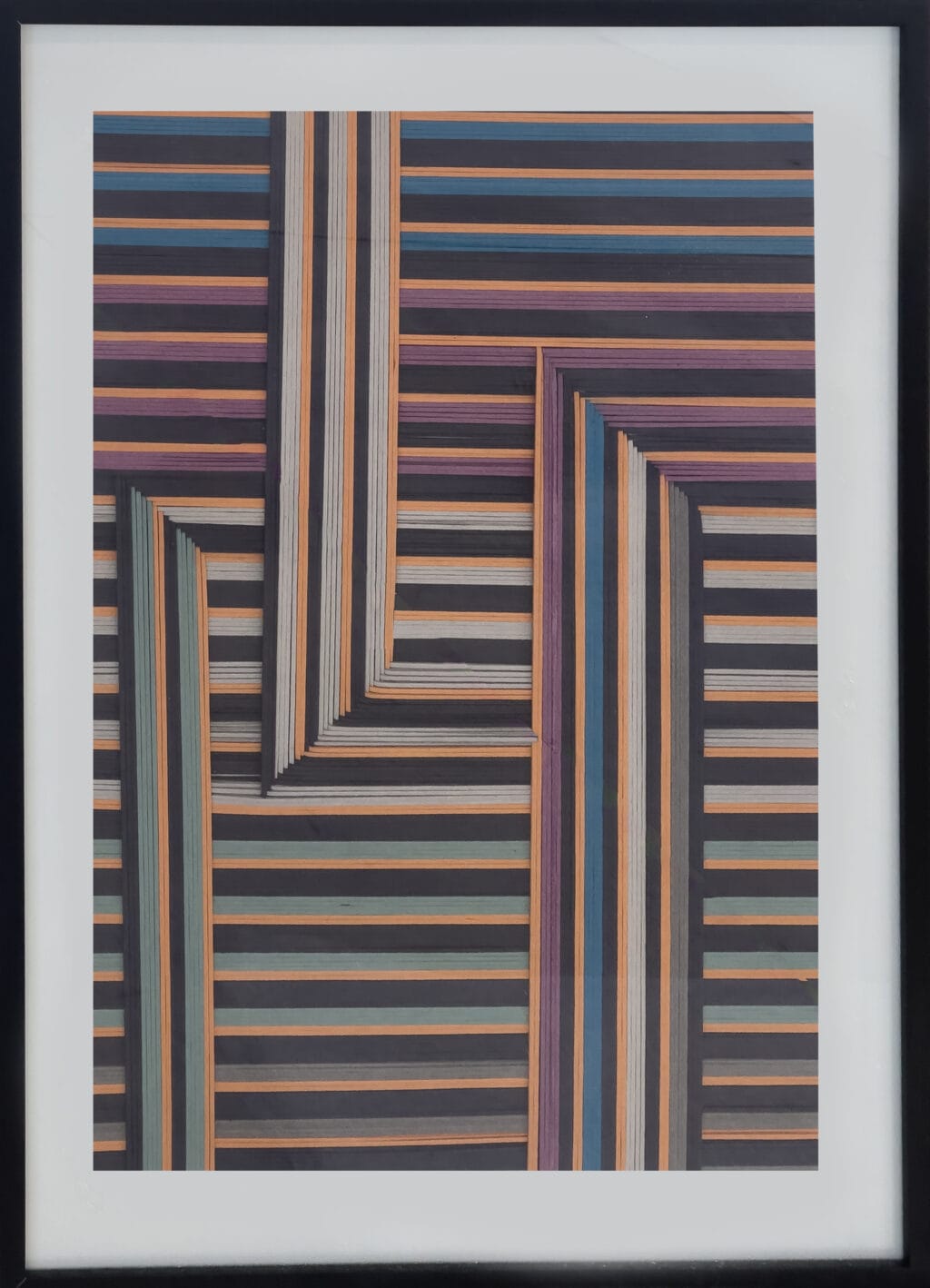 Rising From the Depths by Monica Kline, Textile on canvas, original artwork