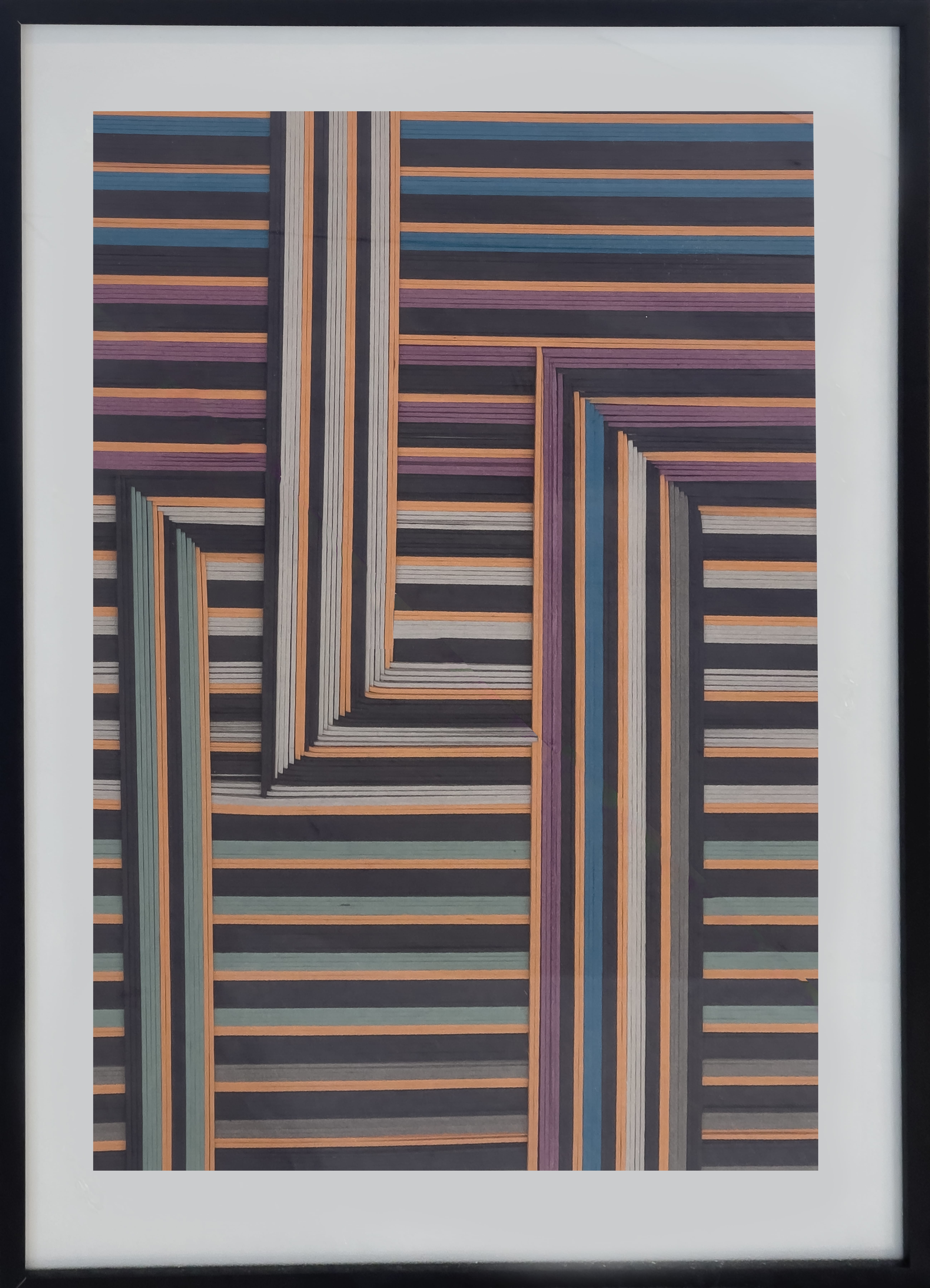 Rising From the Depths by Monica Kline, Textile on canvas,